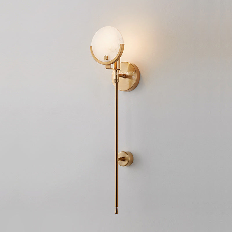 Nordic Luxury Copper & Marble Wall Sconce | Alvoren