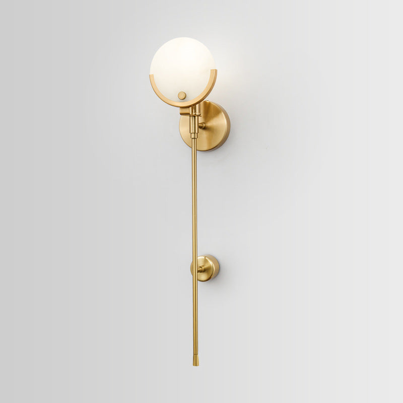 Nordic Luxury Copper & Marble Wall Sconce | Alvoren