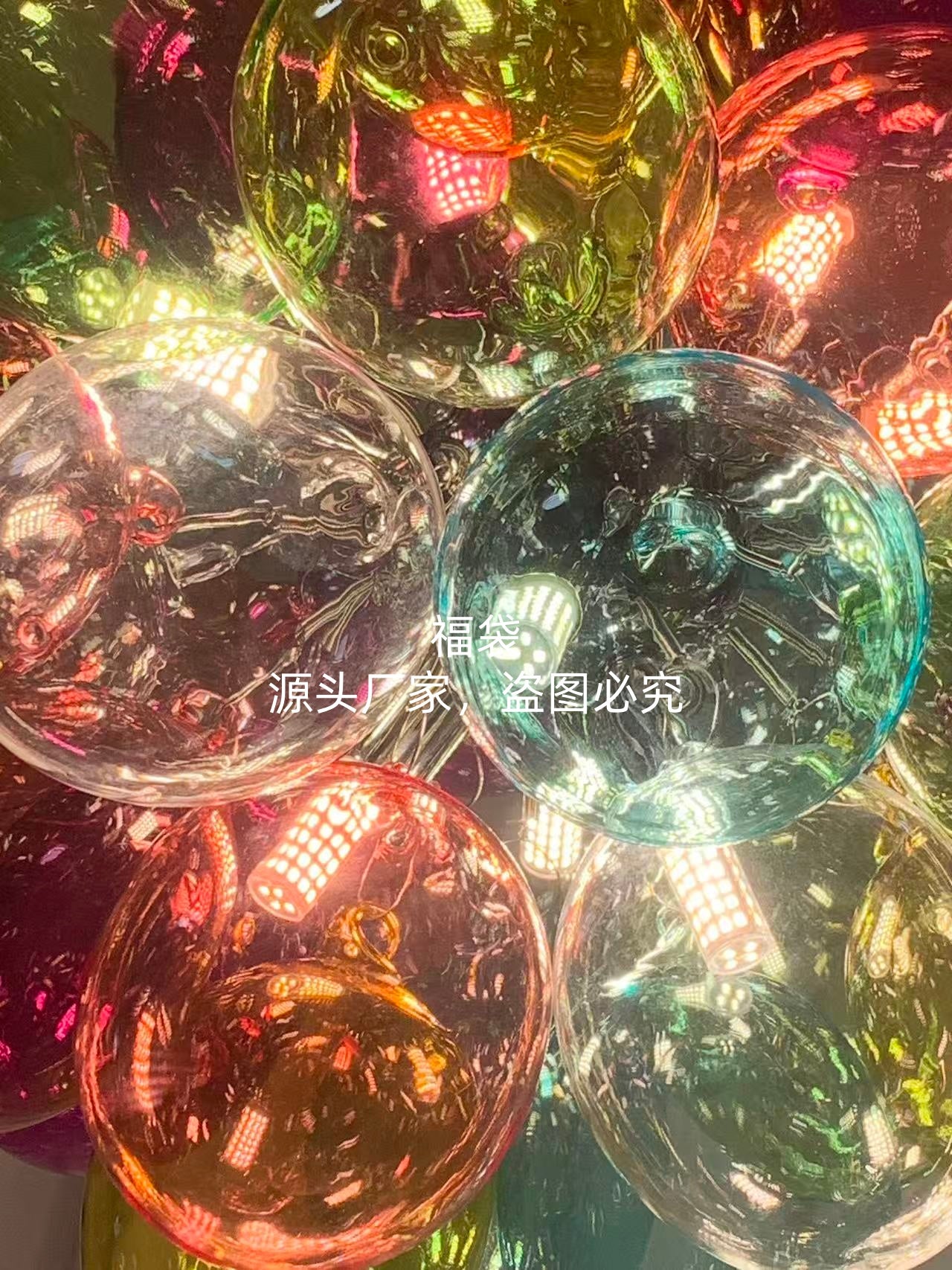 Nordic Colorful Hand-blown Glass Chandelier | Alvoren