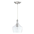 Brushed Nickel Frosted Globe Pendant Light