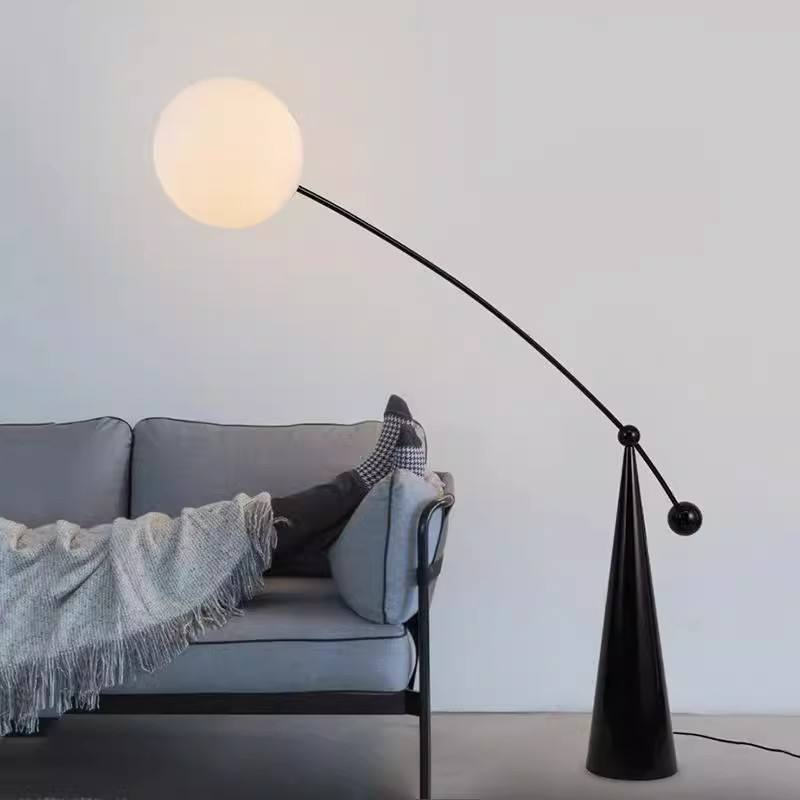 Arc Floor Lamp Brushed Brass Modern