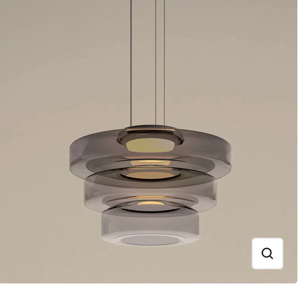 Cream Art Hand-blown Glass Pendant Light | Alvoren