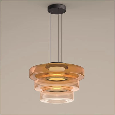 Cream Art Hand-blown Glass Pendant Light | Alvoren