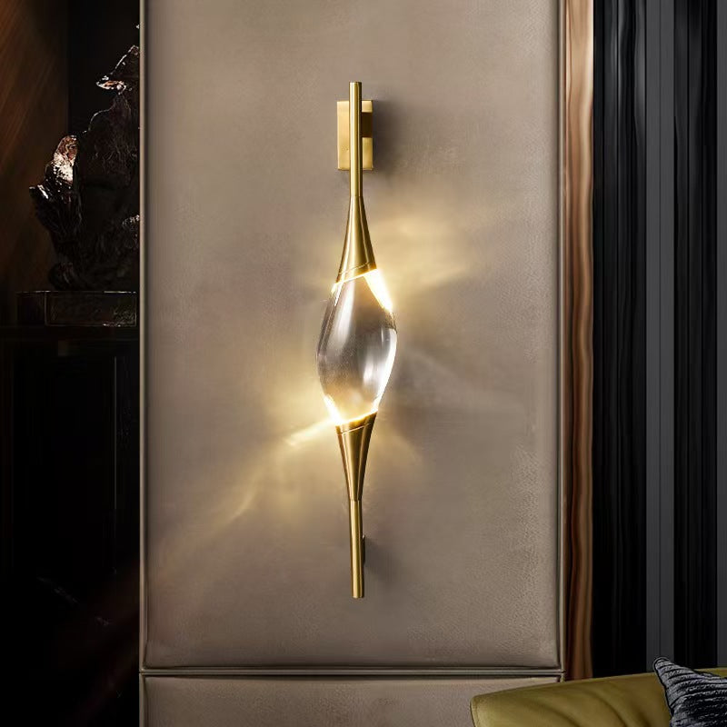 Luxury Crystal Copper & K9 Crystal Wall Sconce | Alvoren