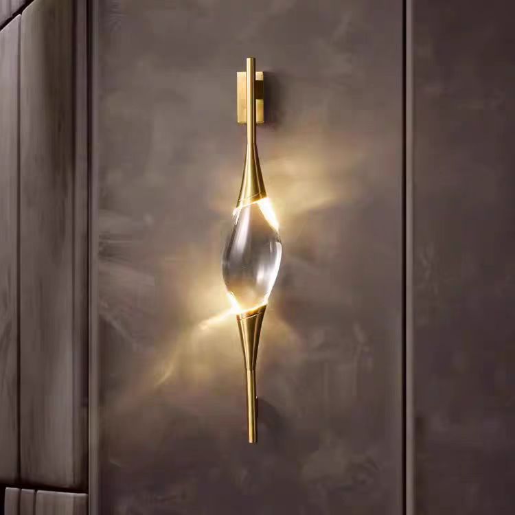 Luxury Crystal Copper & K9 Crystal Wall Sconce | Alvoren