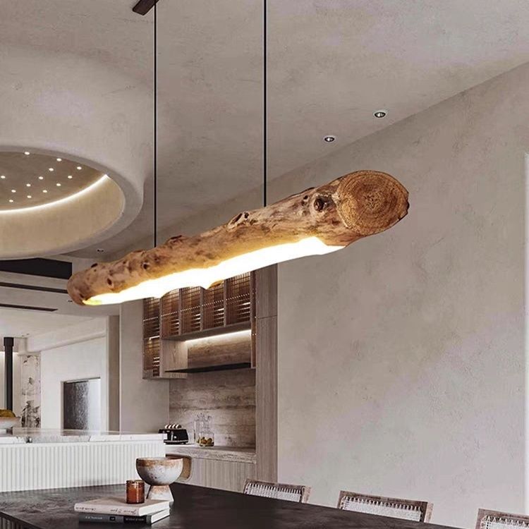 Wabi-sabi Japanese Solid Wood Pendant Light | Alvoren